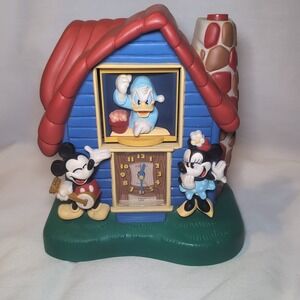 Vintage Seiko Disney Mickey Minnie & Donald Talking Tabletop Alarm Clock WORKS